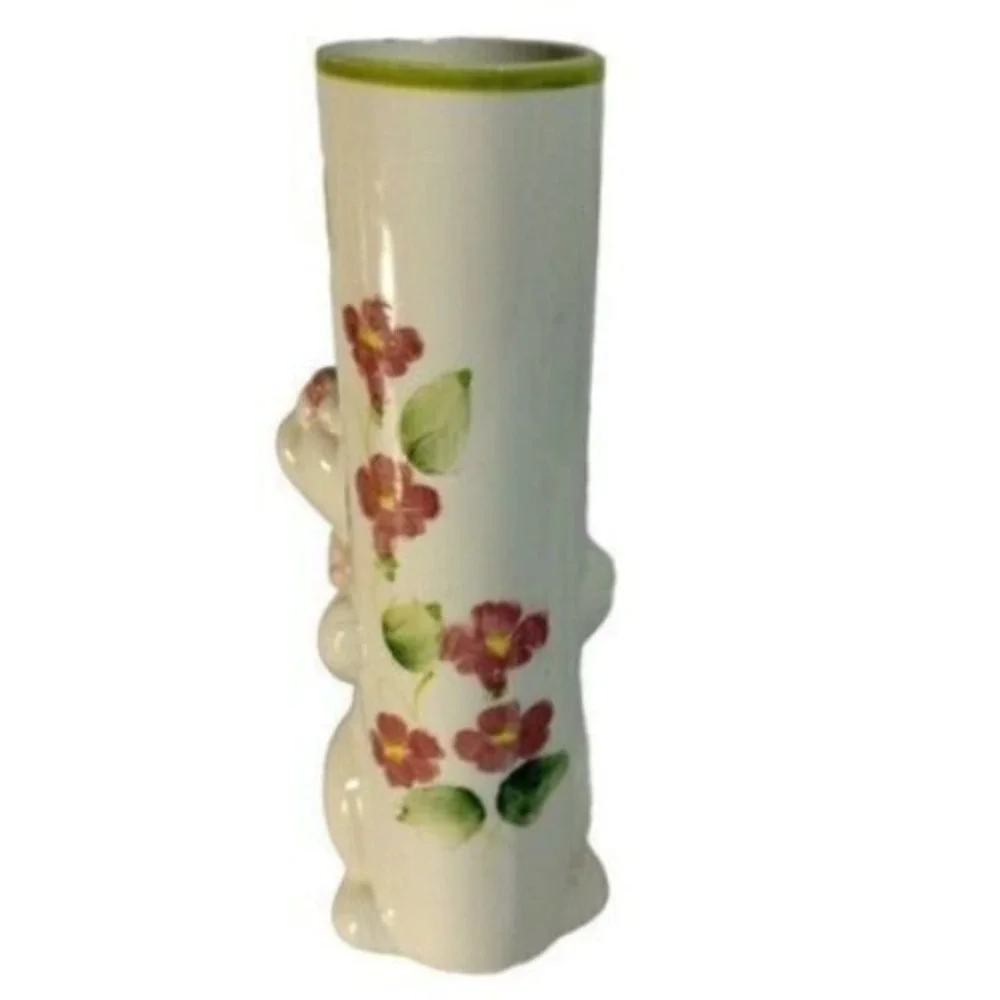Vintage FTD Bunny Vase‎ Easter 1984 Ceramic Rabbit Floral Figurine